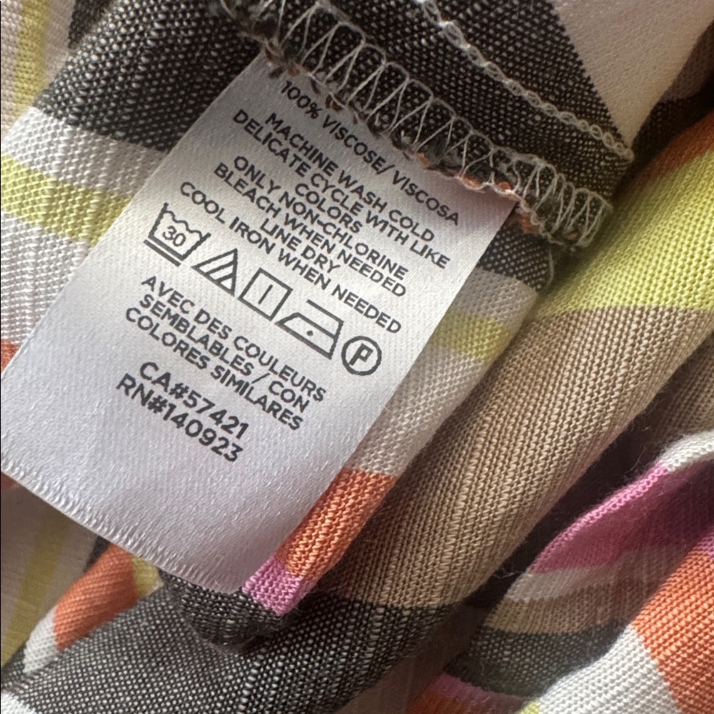 LOFT Multicolor Striped Button-Down Midi Dress si… - image 7